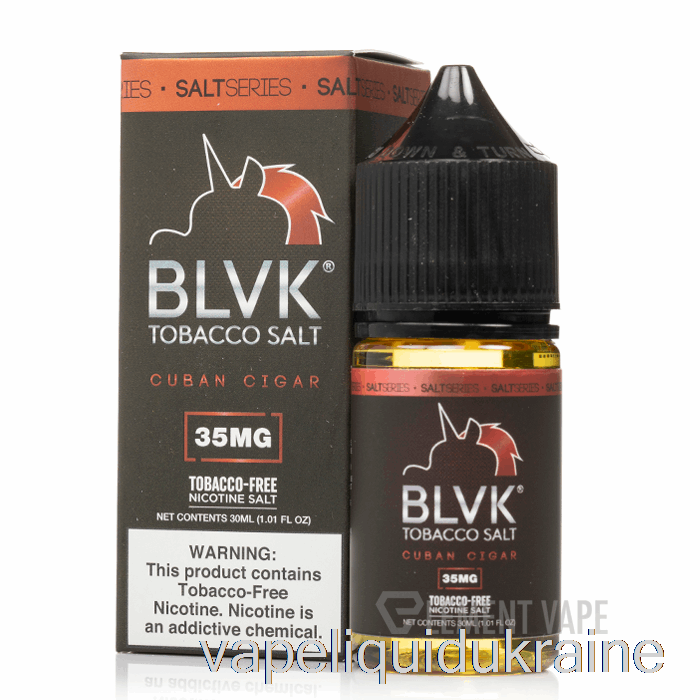 Vape Liquid Ukraine Cuban Cigar SALT - BLVK - 30mL 50mg